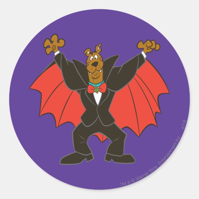 Scooby Dracula Classic Round Sticker (Front)