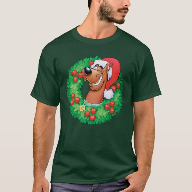 Scooby in Wreath T-Shirt (Front)