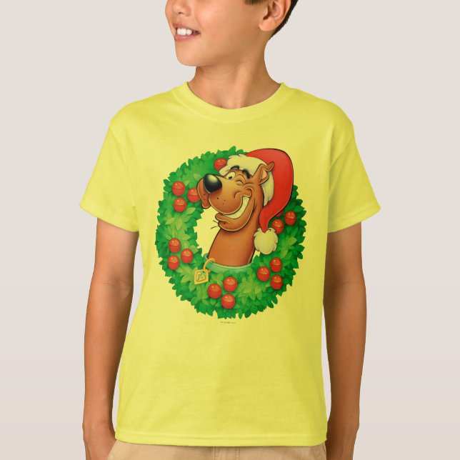 Scooby in Wreath T-Shirt (Front)
