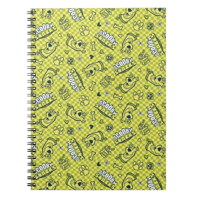 Scooby Snacks Galore Chequered Pattern Notebook (Front)