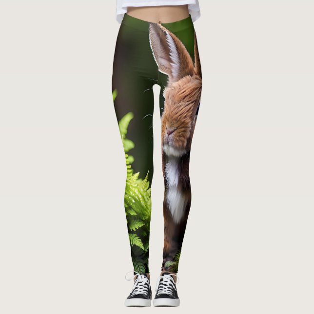 Scooby The Dwarf Bunny, Ladies Leggings (Front)
