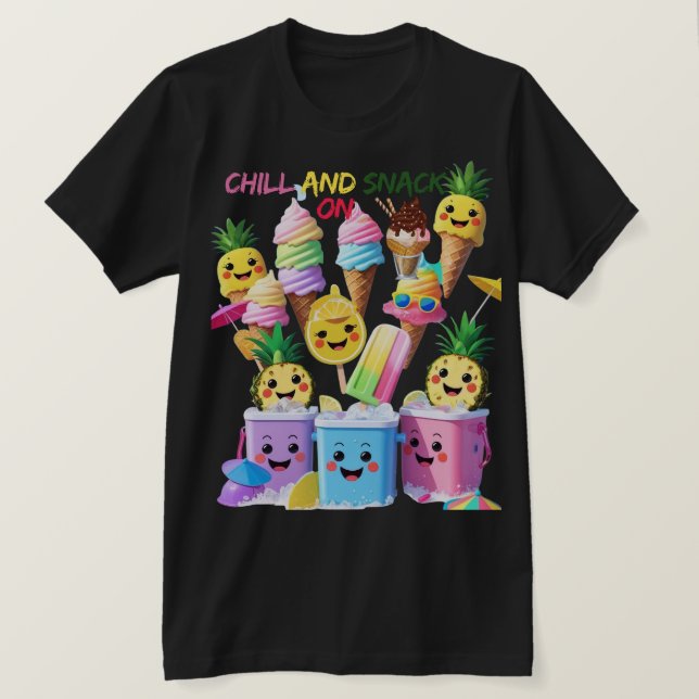 Scoop, Sip, Smile – Summer Treats Tee (Design Front)