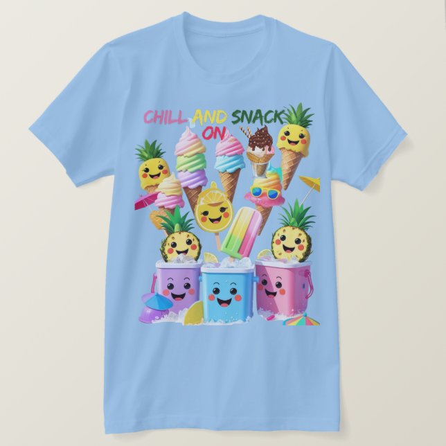 Scoop, Sip, Smile – Summer Treats Tee (Design Front)