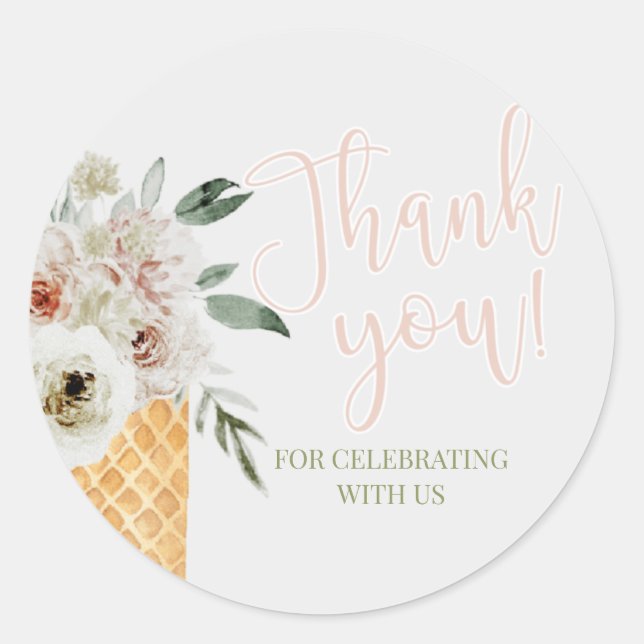 Scooped up, Bridal Shower, Bride, Invitation ScooP Classic Round Sticker (Front)