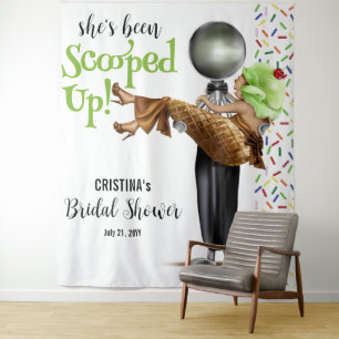 Scooped Up Chocolate Ice cream Bridal Shower Tapestry