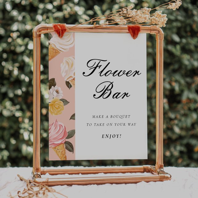 Scooped Up Flower Bar Bridal Shower Sign (Creator Uploaded)
