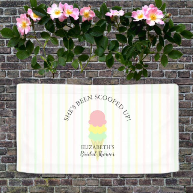 Scooped Up Ice Cream Bridal Shower Banner (Creator Uploaded)