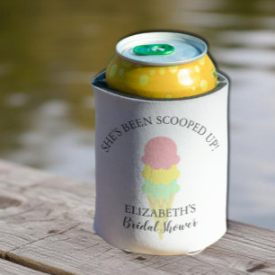 Scooped Up Ice Cream Bridal Shower Can Cooler