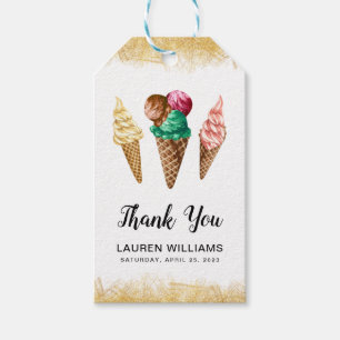Scooped Up Ice Cream Bridal Shower Gift Tags