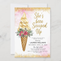 Scooped Up Ice Cream Bridal Shower Invitation