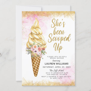 Scooped Up Ice Cream Bridal Shower Invitation