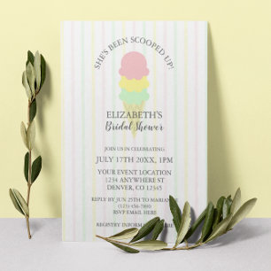 Scooped Up Ice Cream Bridal Shower Invitation