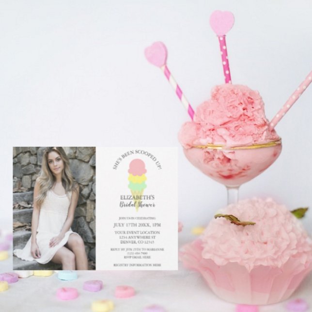 Scooped Up Ice Cream Bridal Shower Invitation (Creator Uploaded)
