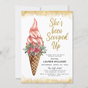 Scooped Up Ice Cream Bridal Shower Invitation
