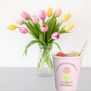 Scooped Up Ice Cream Bridal Shower Paper Cups