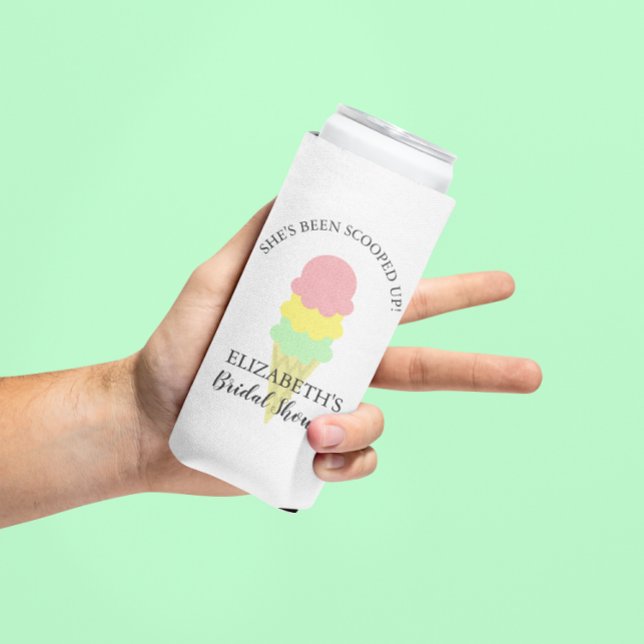 Scooped Up Ice Cream Bridal Shower Seltzer Can Cooler (Creator Uploaded)