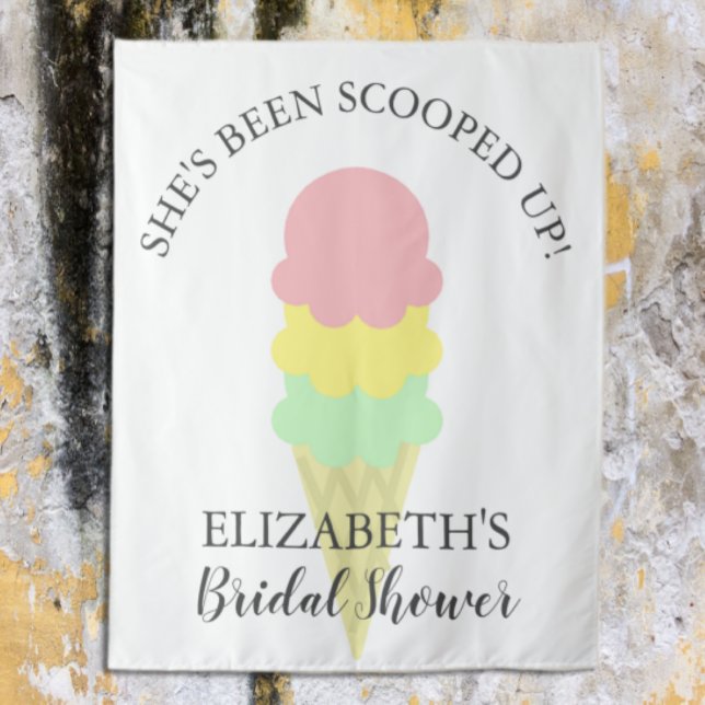 Scooped Up Ice Cream Bridal Shower Tapestry (Creator Uploaded)