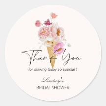 Scooped Up Ice Cream Bridal Shower Thank You