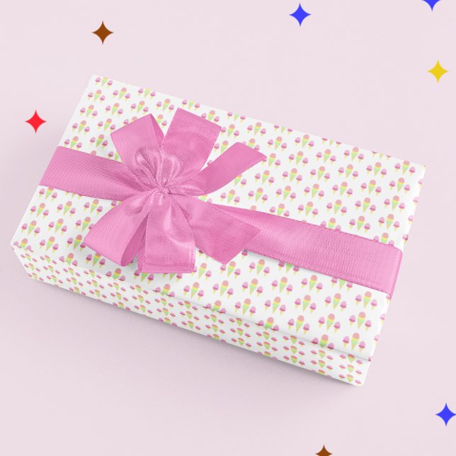 Scooped Up Ice Cream Bridal Shower Wrapping Paper (Creator Uploaded)