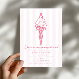 Scooped Up Ice Cream Bridal Wedding Engagement Invitation