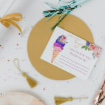 Scooped Up Ice Cream Floral Bridal Shower Advice<br><div class="desc">This unique Ice Cream themed Watercolor I painted by my own in modern Azur Blue, Vanilla Cream, Peach, Burgundy, Viva Magenta and Blush Pink colours for your fun and sparkly selebration with friends "She's been scooped up" Bridal Shower. Other matching items for your party available in my PatternDigitPics stope's collection...</div>