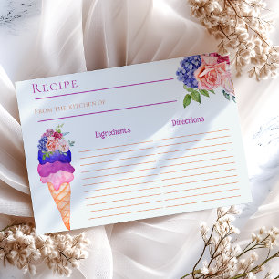 Scooped Up Ice Cream Floral Bridal Shower Recipe