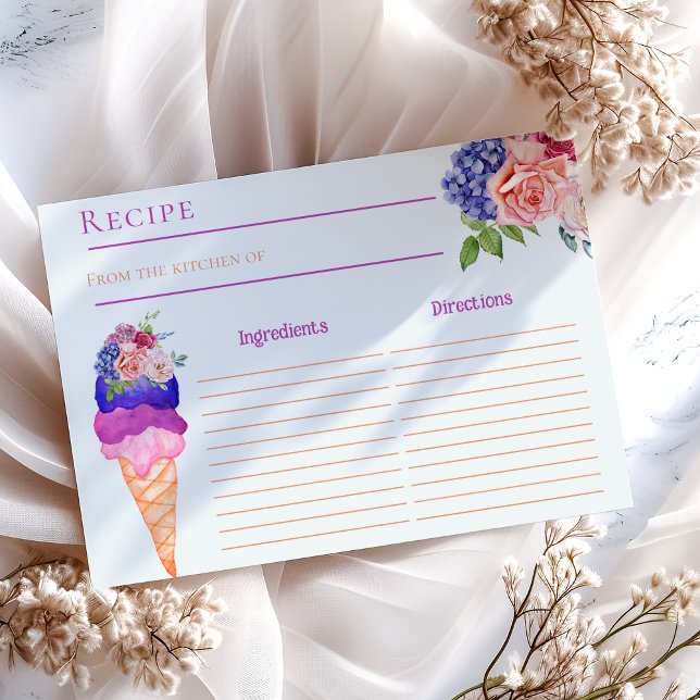 Scooped Up Ice Cream Floral Bridal Shower Recipe (Creator Uploaded)