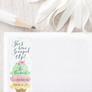 Scooped Up Ice Cream Return Address Sticker