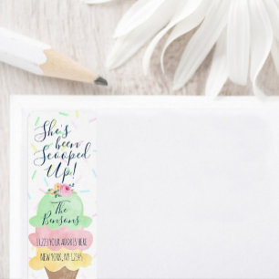 Scooped Up Ice Cream Return Address Stickers