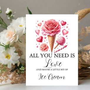 Scooped Up Pink Modern Bridal Shower  Bar Signs