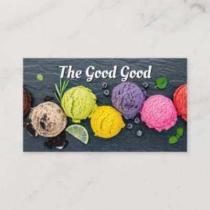Scoops of Different Flavour Ice Cream Business Card