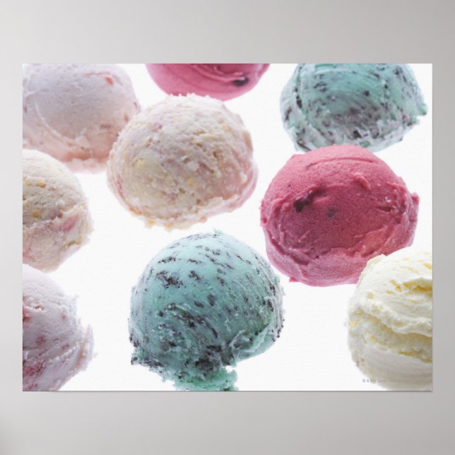 Scoops of ice creams poster (Front)