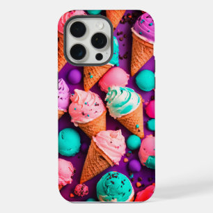 Scoops of Joy Realistic Ice Cream Cone Design iPhone 15 Pro Max Case