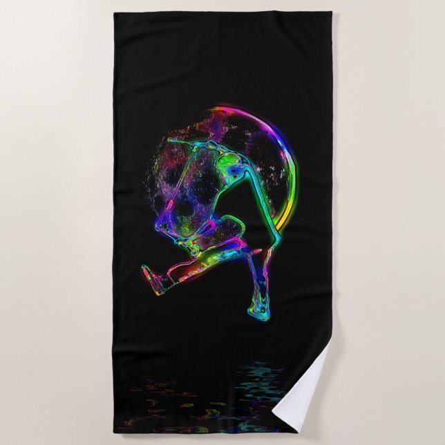 Scoot the Moon - Scooter Champ Beach Towel (Front)