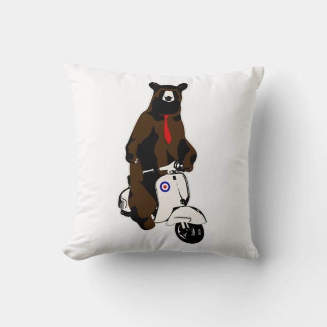 Scooter Bear Cushion (Front)