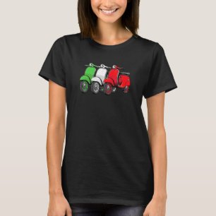 Scooter Bike Motorbike Italian Flag Moped Old Sc T-Shirt