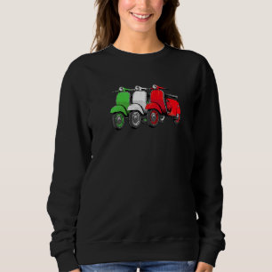 Scooter Bike Motorbike Italian Flag Moped Old Sco Sweatshirt