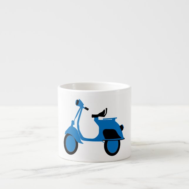 Scooter Blue Espresso Cup (Front)