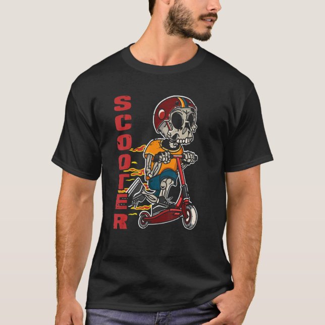Scooter Boy Cool Stunt Scooter T-Shirt (Front)