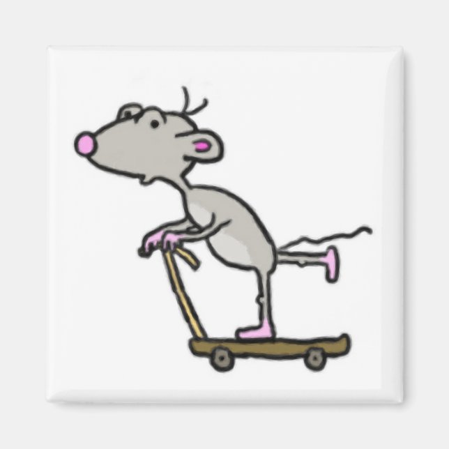 Scooter Boy Mouse Magnet (Front)