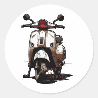 Scooter Classic Round Sticker