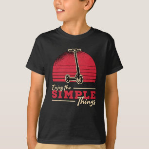 Scooter Driver Enjoy The Simple Things Stunt Retro T-Shirt