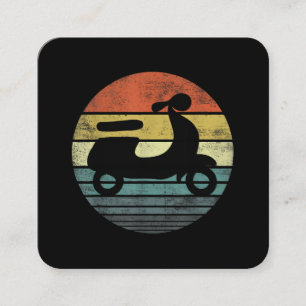 Scooter Driver Gifts Funny Retro Classic Motorbike Square Business Card