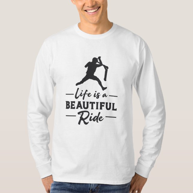 Scooter Driver Life Is A Beautiful Ride Retro T-Shirt (Front)