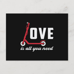 Scooter Driver Love Is All You Need Stunt Vintage Postcard