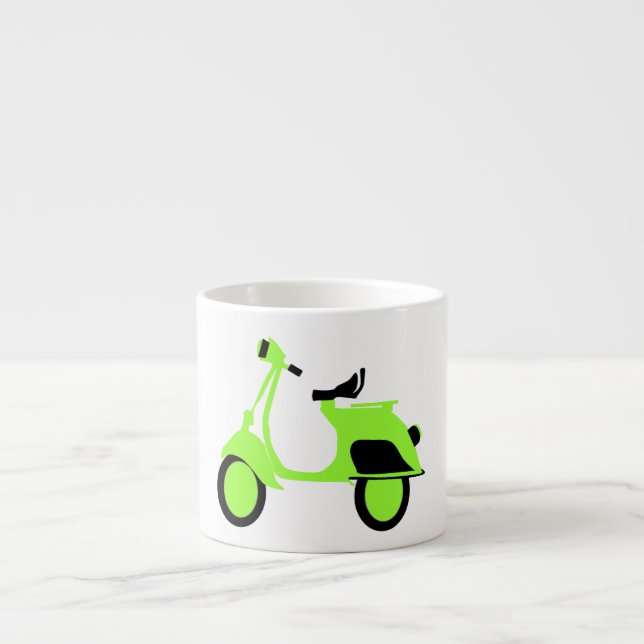 Scooter Green Espresso Cup (Front)