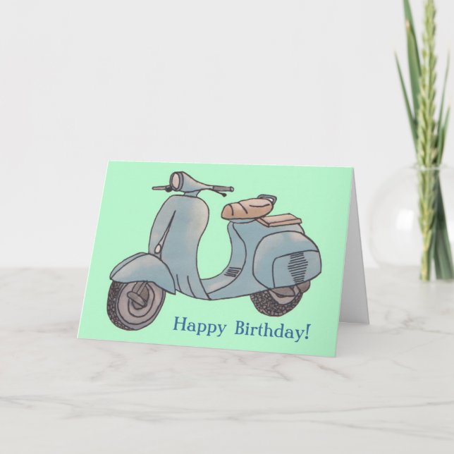 Scooter Greeting Card (Front)