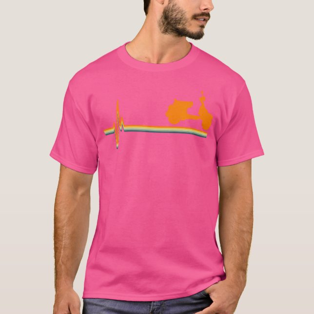 Scooter Heartbeat Throwback T-Shirt (Front)