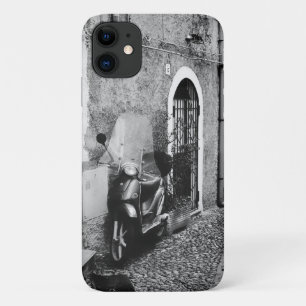 Scooter in a street in Italy in black and white Case-Mate iPhone Case
