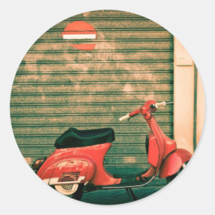 Scooter in Italy Classic Round Sticker